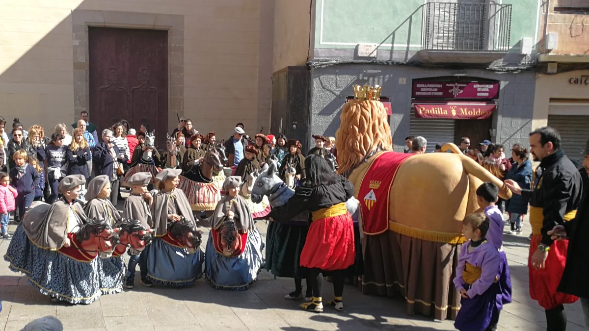 cavallers and lion in Mataró ball de diables