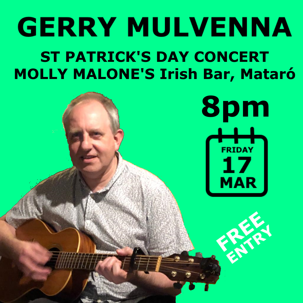 My poster for the St Patrick's Day gig in Mataró