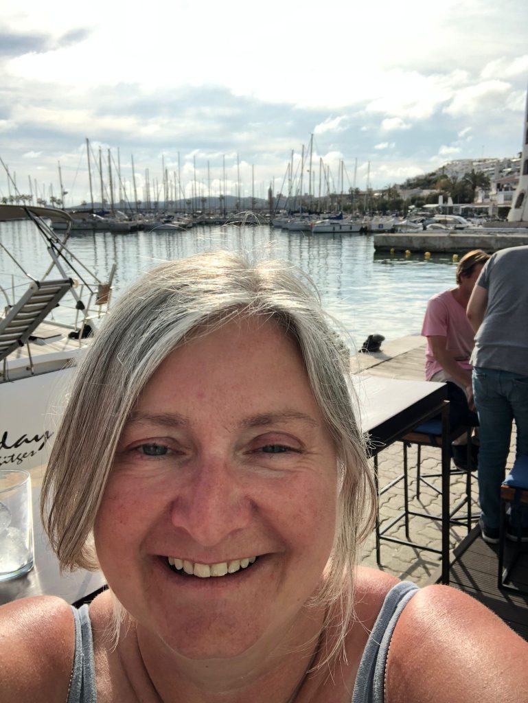 outside La Tasca del Navegante in Sitges harbour