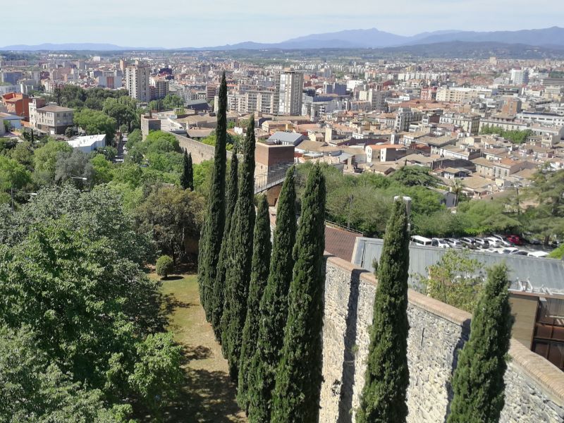 view over Girona from the city walls