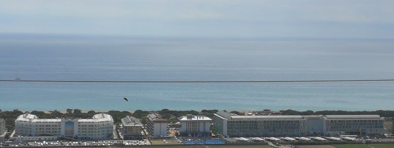 the view of Santa Susanna "zona hotelera" from Can Torrent, our hotel is second from the left